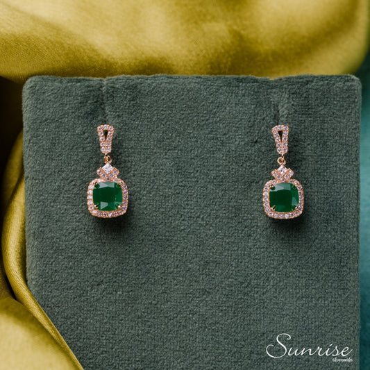 GREEN ONYX CZ PENDANT SET