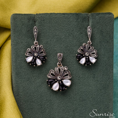 FLORET MARCASITE PENDANT SET