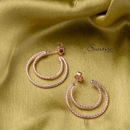 FANCY ROSE GOLD EARRINGS