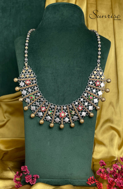 KUNDAN TWO TONE NECKLACE