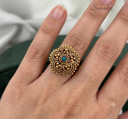 TURQUOISE FUSION  FINGER RING