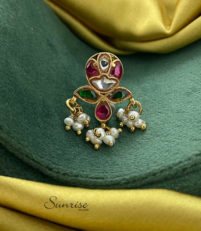 MULTICOLORED KUNDAN NOSEPIN