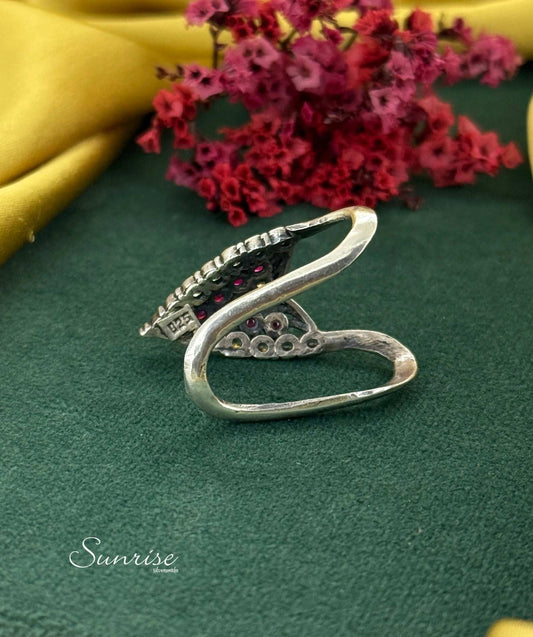 OXIDISED VANKI RING
