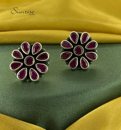 RED RUBY STUDS