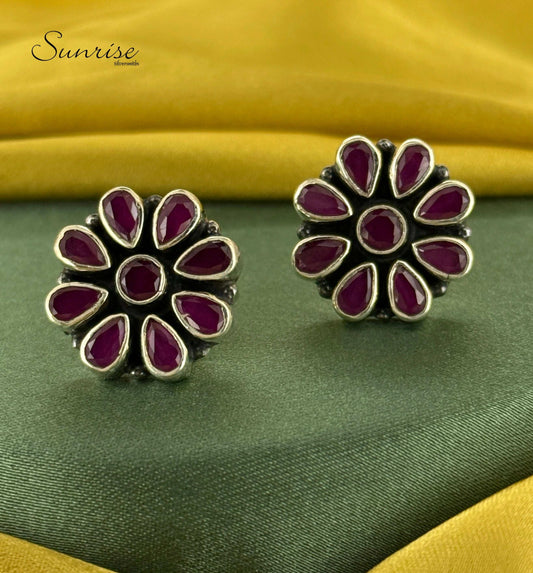 RED RUBY STUDS