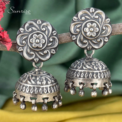 FLORAL ETHNIC JHUMKA