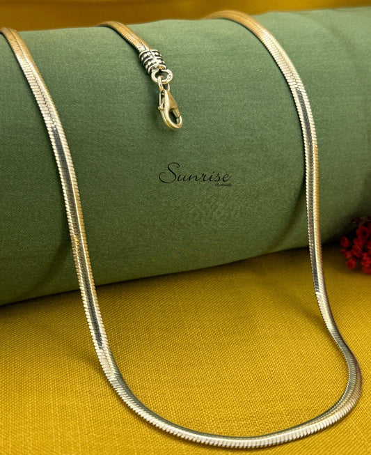SILVER FLAT SNAKE CHAIN