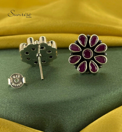 RED RUBY STUDS