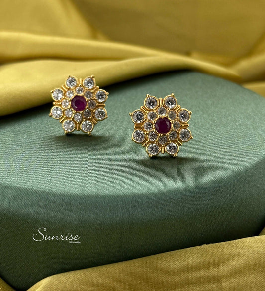 RUBY PINK  STONE STUDS