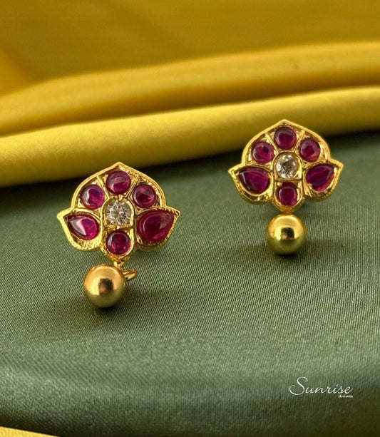 RUBY PINK GP STUDS