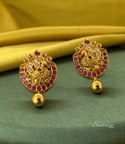 ANTIQUE PEACOCK EARRINGS
