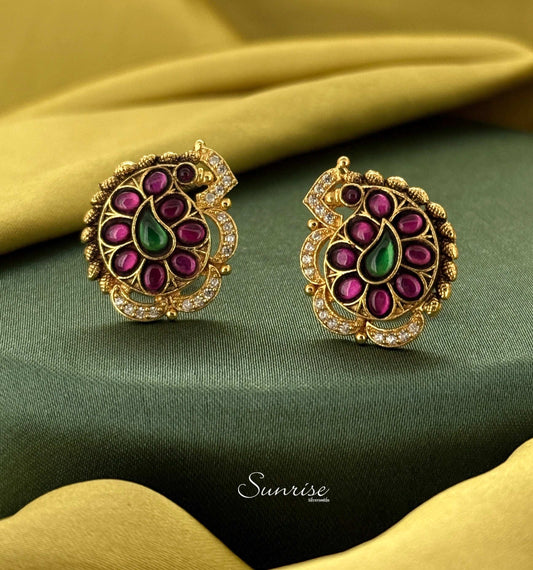 KUNDAN/CZ MANGO  STUDS