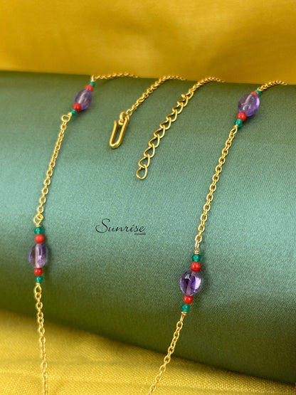 PURPLE VICTORIAN NECKLACE