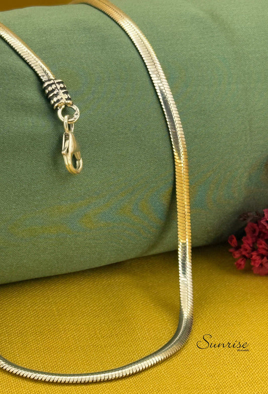 SILVER FLAT SNAKE CHAIN