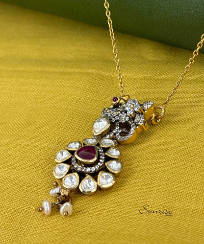 RUBY PINK VICTORIAN NECKLACE