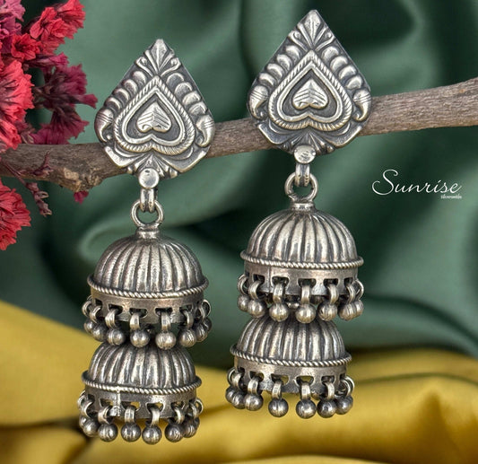 ANTIQUE TWIN STEP JHUMKA