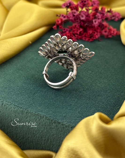 FANCY GREEN STONE RING