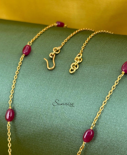RUBY PINK VICTORIAN NECKLACE
