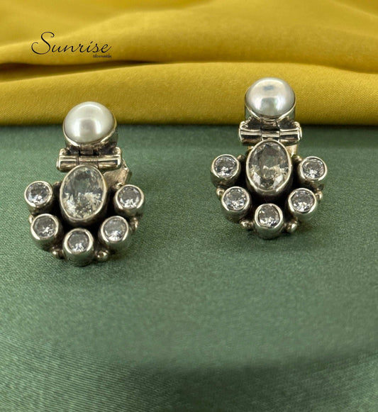 CUT STONE EARRINGS