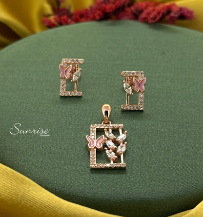 ROSEGOLD FANCY PENDANT SET