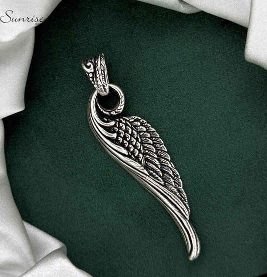 ANGEL WING FEATHER PENDANT