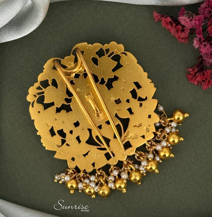 WHITE KUNDAN JUDA PIN