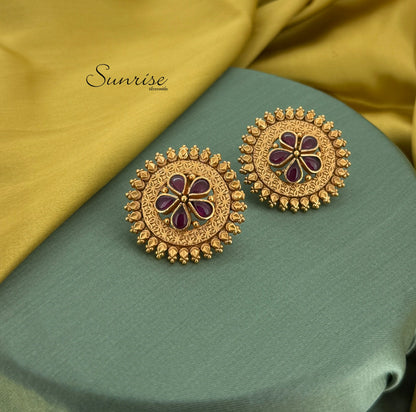 RED FLOWER EARRINGS