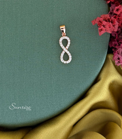 ROSE GOLD INFINITY PENDANT SET
