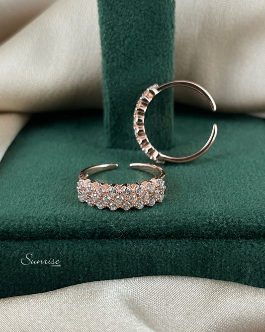 CZ ROSE GOLD TOE RINGS