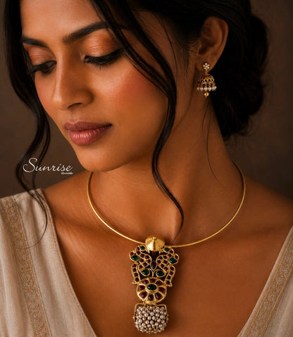PEACOCK  FUSION PENDANT AND HASLI