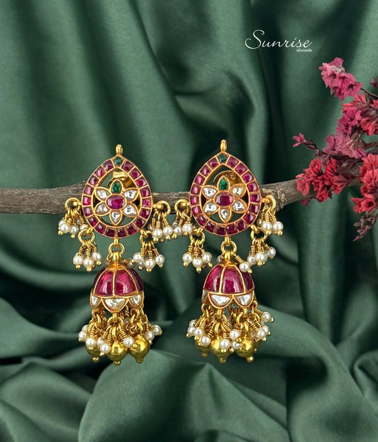 TRADITIONAL KUNDAN JHUMKA