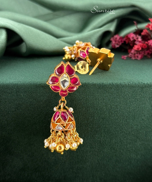 LOTUS KUNDAN JHUMKA