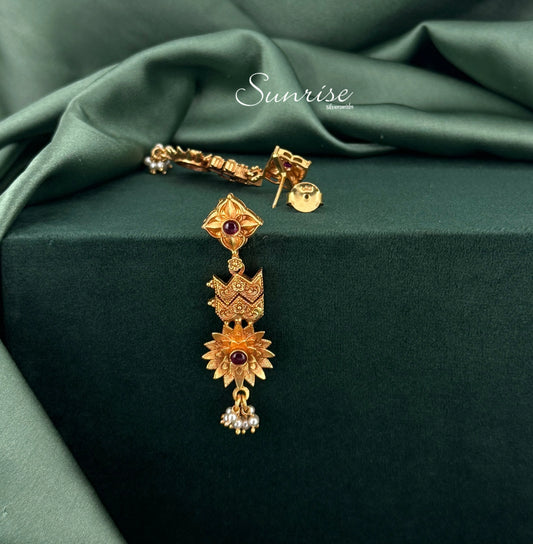 FLORAL ANTIQUE  EARRINGS
