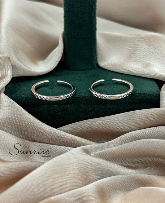 SILVER POLISH PLAIN TOE RINGS