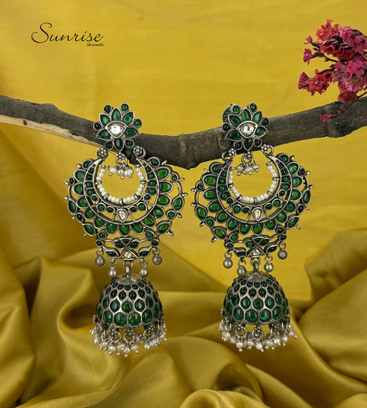 OXI GREEN JHUMKA