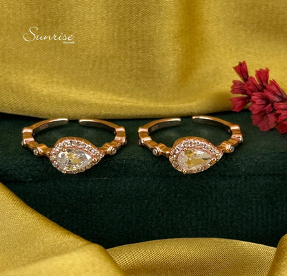 ROSE GOLD CZ TOE RINGS