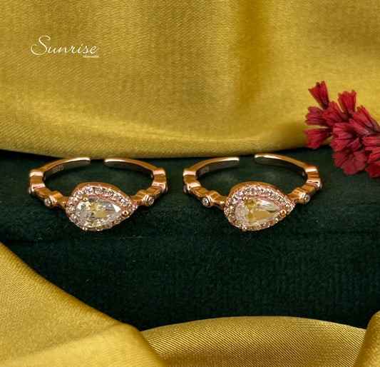 ROSE GOLD CZ TOE RINGS