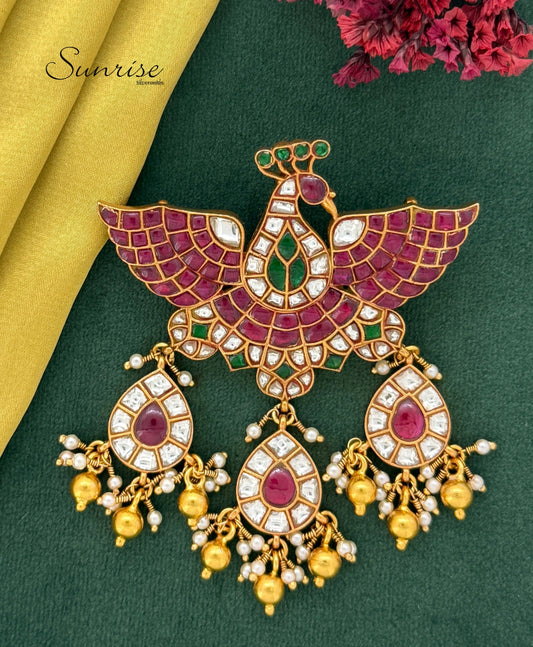 KUNDAN PEACOCK PENDANT