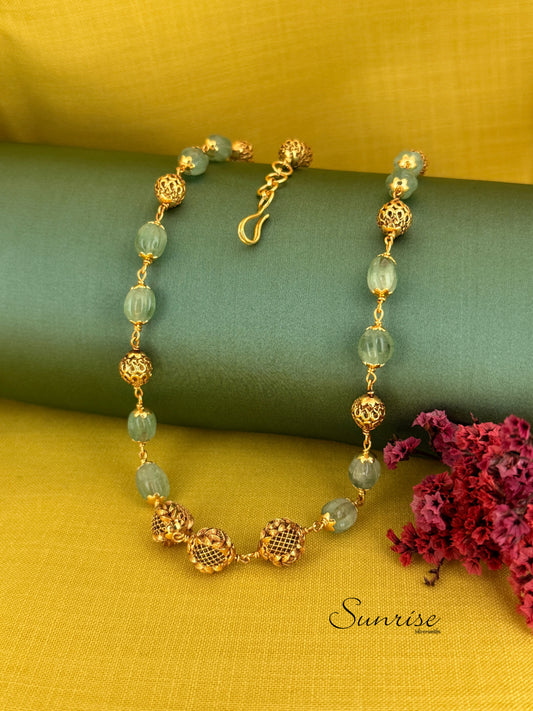 GP SEA GREEN BEADS CHAIN