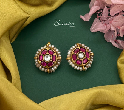 FLORAL PEARL KUNDAN BUGADI
