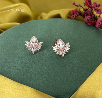 CZ ROSE GOLD PENDANT SET