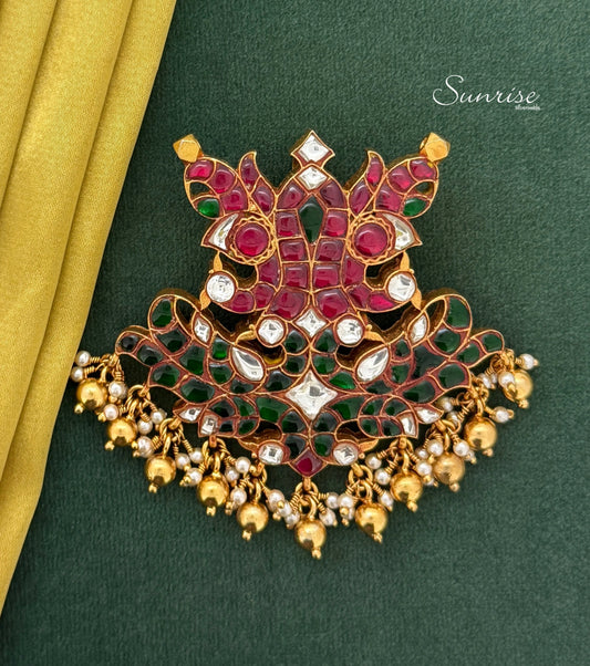 MULTICOLOR JADAU KUNDAN PENDANT