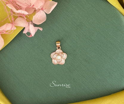 PINK FLORAL PENDANT SET