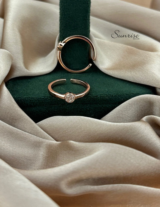 CZ ROSE GOLD TOE RINGS