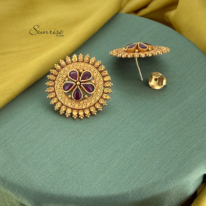 RED FLOWER EARRINGS