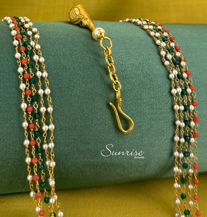 TRICOLOURED BEADS CHAIN