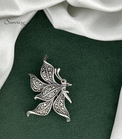 MARCASITE BUTTERFLY BROOCH