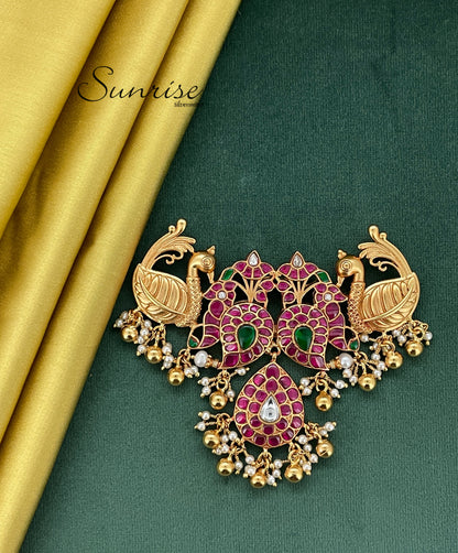 KUNDAN PEACOCK PENDANT