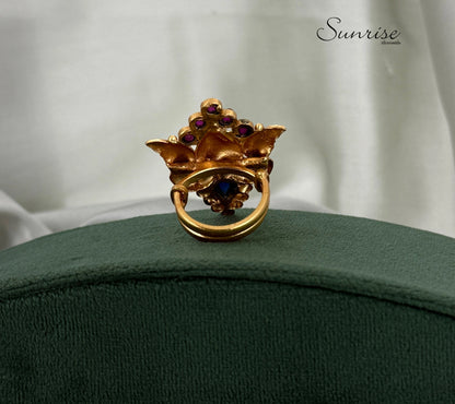 FUSION PEACOCK FINGER RING