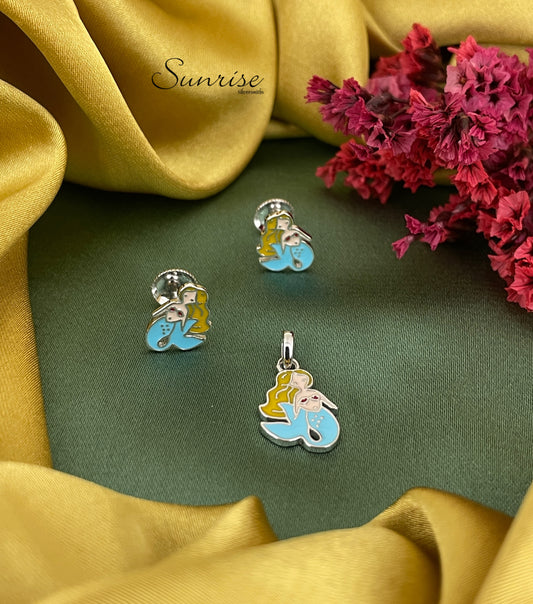 MERMAID ENAMEL PENDANT SET